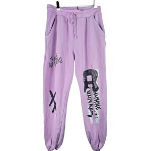 Machine Gun Kelly MGK Tickets To My Downfall Pink Sweat Pants Merch Concert 21 M
